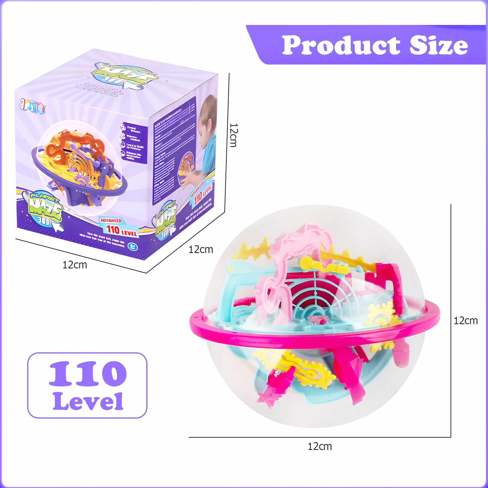 3D Laberinto Bola 3D Ball con 110 Niveles Bola Laberinto Partir De 6 Años Regalos para Niños Laberinto Ball Juego De Habilidad