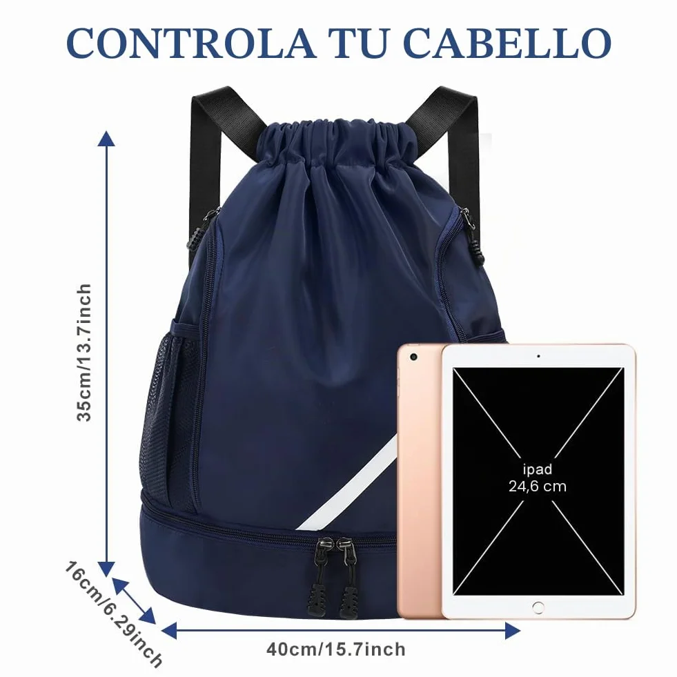 Flintronic Mochila De Cuerdas Impermeable Grande con Compartimento de Zapatos para Deportes