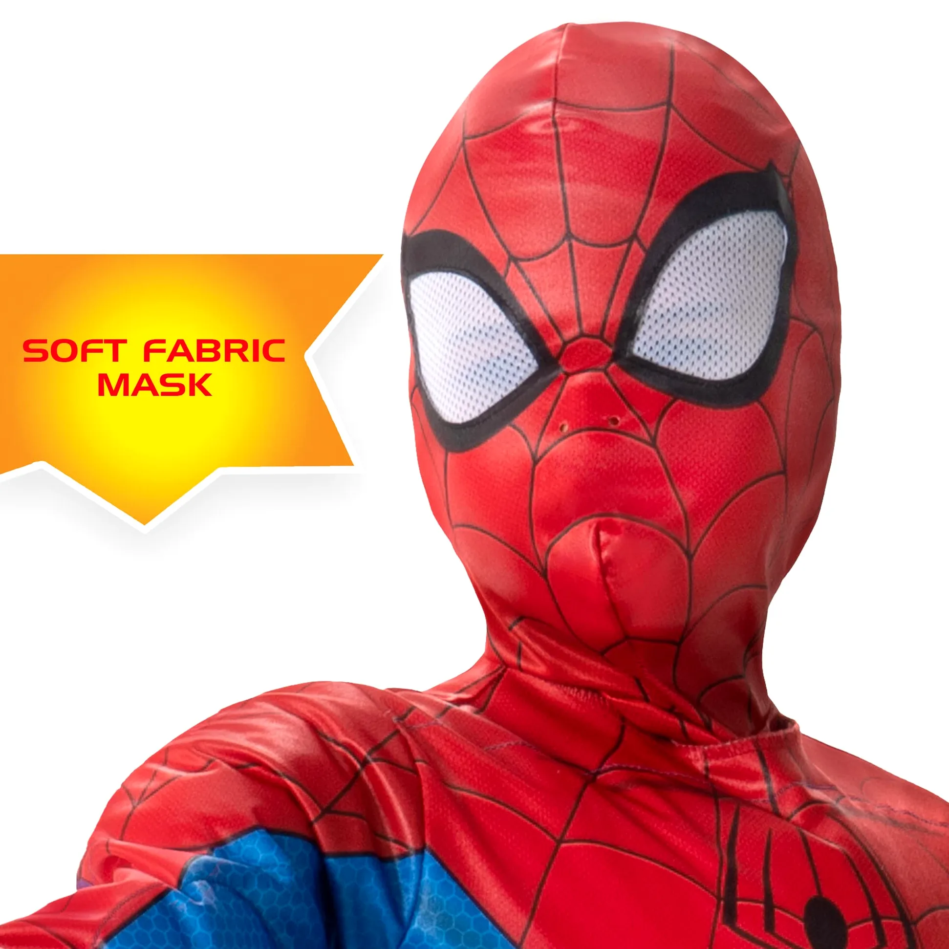 MARVEL Boys Deluxe Iron Spider Man Costume, Kids Spiderman Integrated Suit for Children, Costumes - Officially Licensed Small