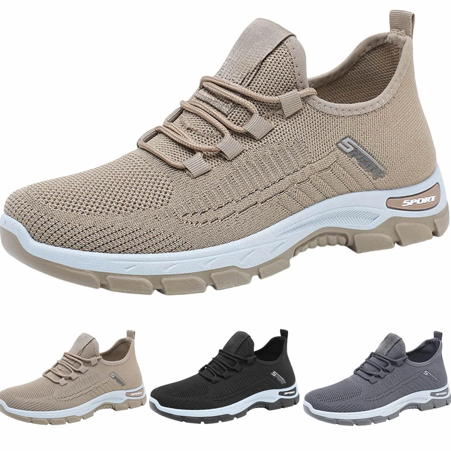 riou Zapatos para Caminar para Hombre, Wearbreeze Zapatillas de Senderismo al Aire Libre Ortopédicos Urbanos