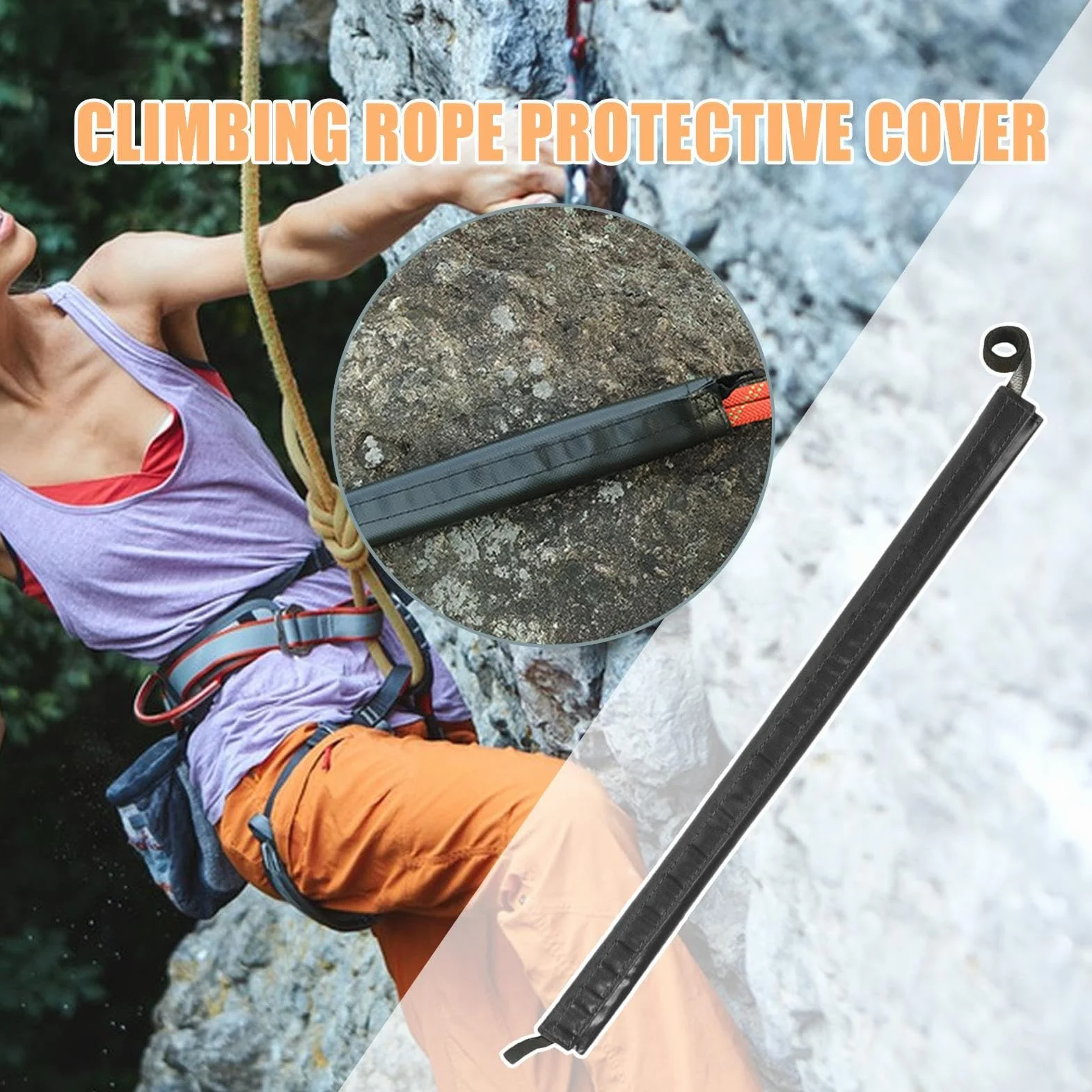 Protector de cuerda de escalada PVC Anti Wear Arborist Rope Protector Cubierta de protección segura para rescate