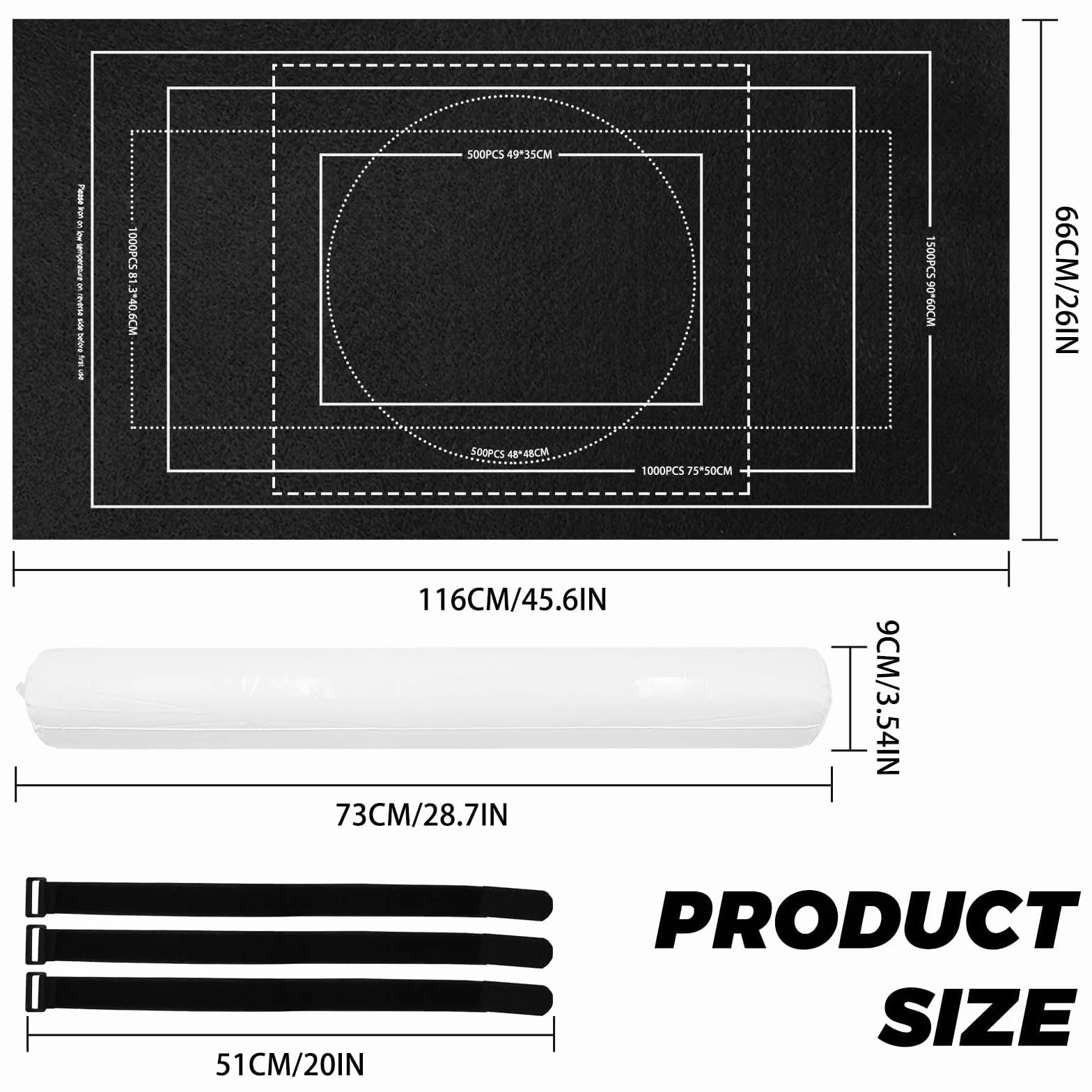 Zatixbu Tapete Puzzle 1500 Piezas, Portátil Alfombra Puzzle con Bomba Inflable, Antideslizante Puzzles Mat para Almacenar Rompecabezas