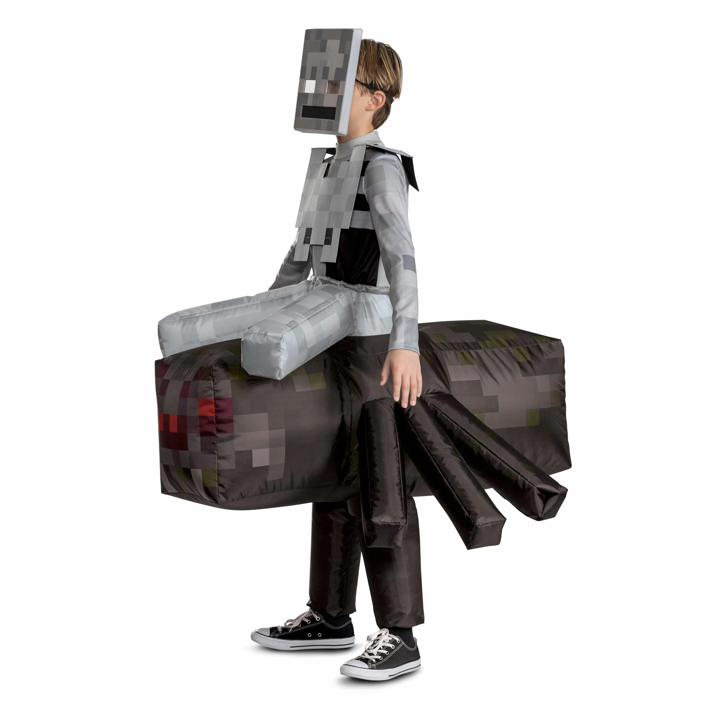 Disguise Disfraz inflable oficial de Minecraft Spider Jockey con ventilador inflable de Minecraft