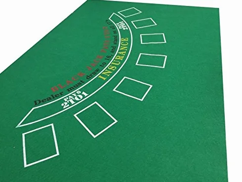 tapete verde de Blackjack para Casino (fieltro)