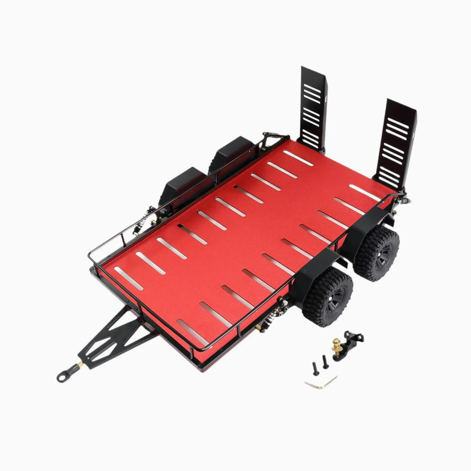 Remolque de metal estable para coche RC, piezas de mejora para | orugas 1/18: fácil de instalar, protege el chasis y es un accesorio sencillo.