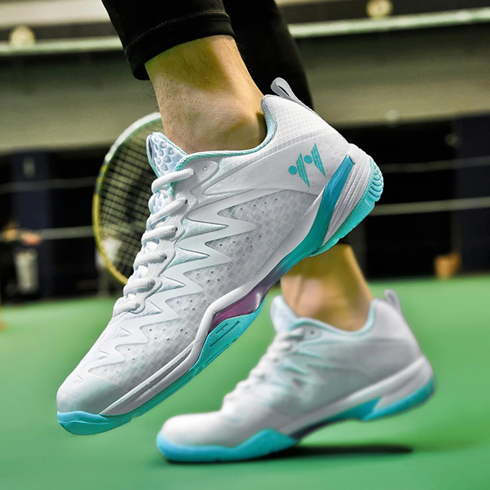 Doppelkraft - Zapatillas de bádminton competitivas con inserto de carbono