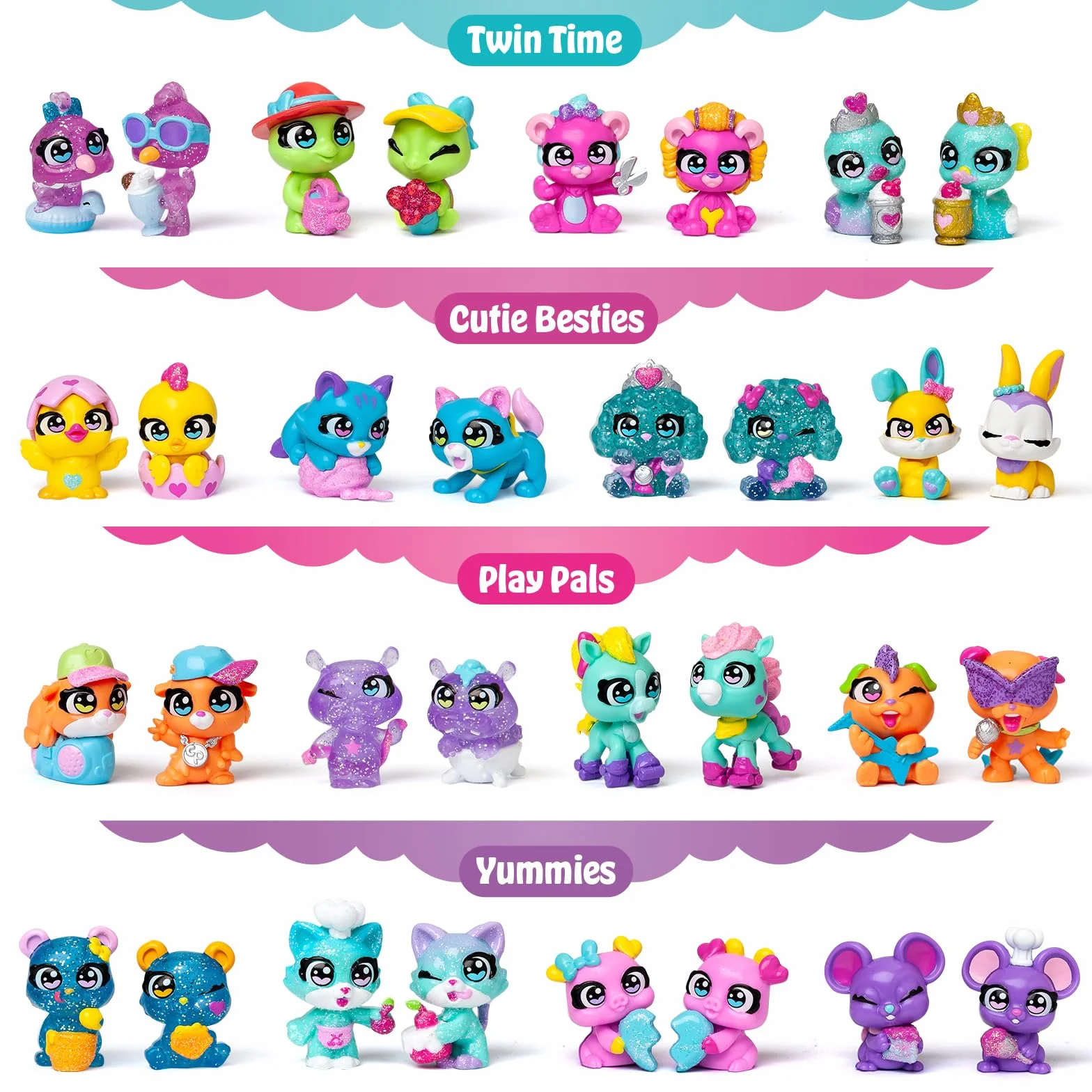Sweet Twins Series Twin Pack 2 Figuras Coleccionables Gemelas Sorpresa 1 Checklist