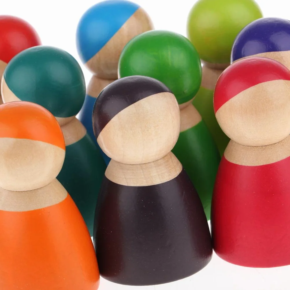 Madera, Muñecos de de Madera Coloreados