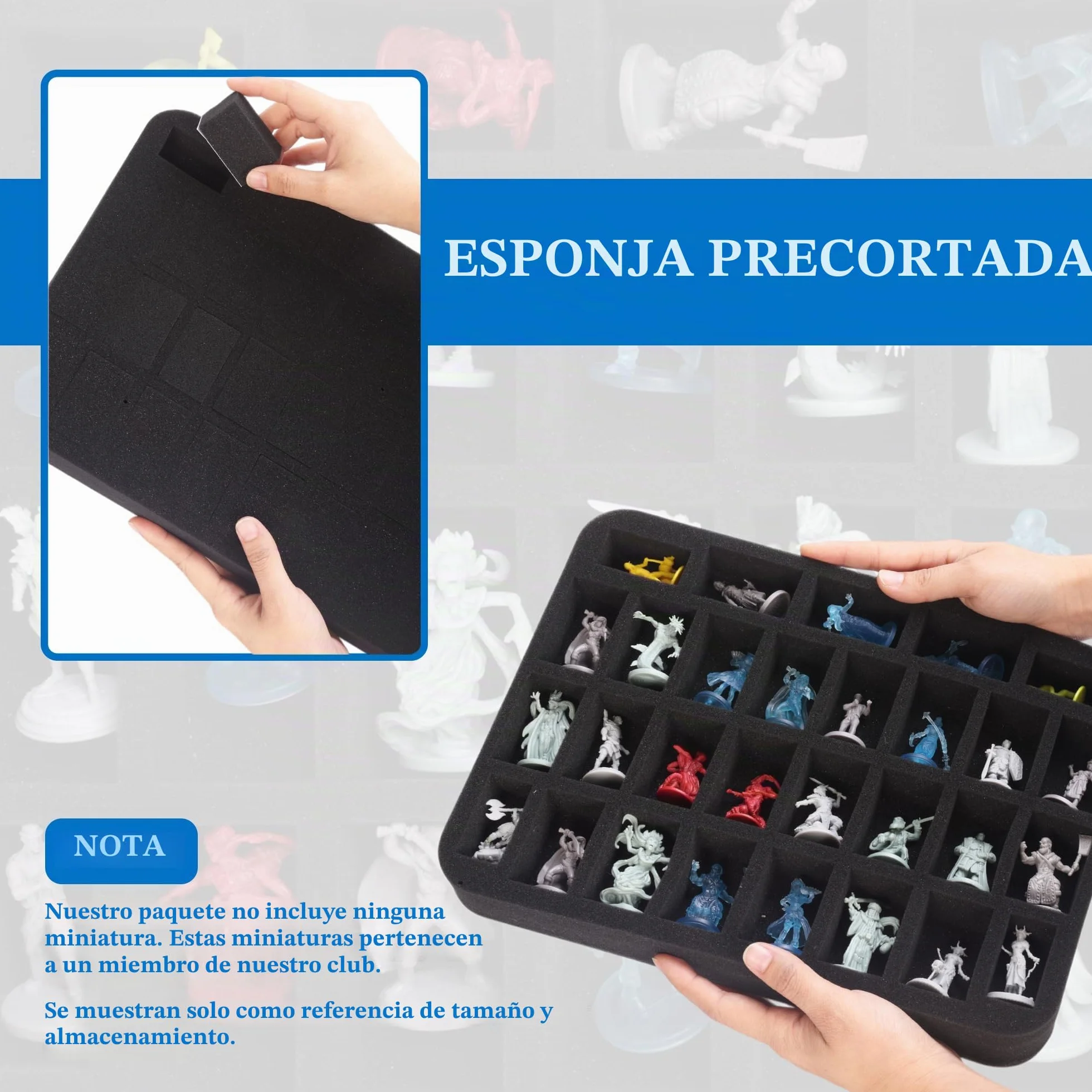 Estuche Resistente para Almacenar Miniaturas, Maletín de Transporte para 116 Miniaturas Incluye 4 Inserciones de Espuma, Estuche de Almacenamiento de Miniaturas Compatible con Warhammer 40k
