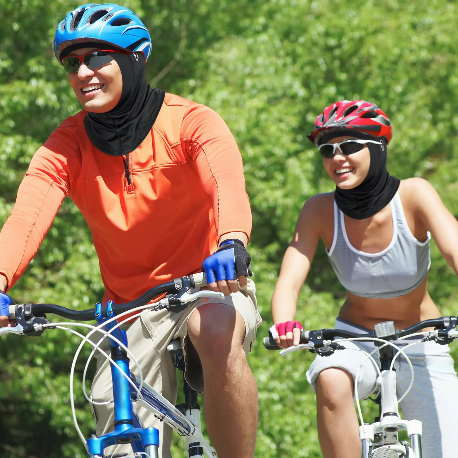 MELLIEX Verano Pasamontañas para Hombre y Mujer, Balaclava Seda de Hielo para Ciclismo Moto
