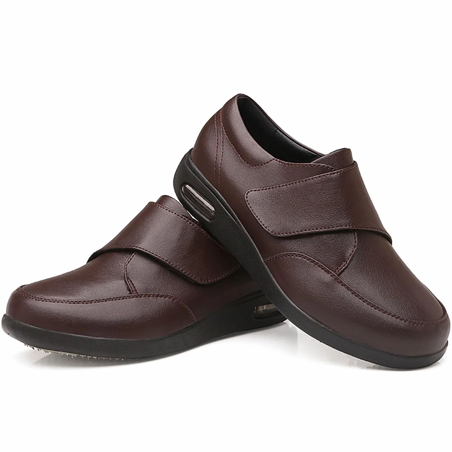 Zapatos Ortopédicos Cuero para Hombre Pies Hinchados Fascitis Plantar Marrón 38EU