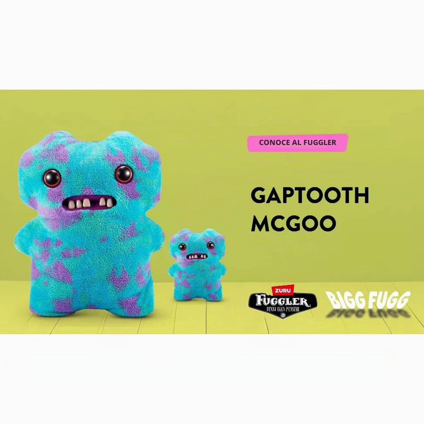 ZURU Fugglers Bigg Fuggs - Peluche grande y divertido de monstruo feo - 43 cm (Gaptooth McGoo)