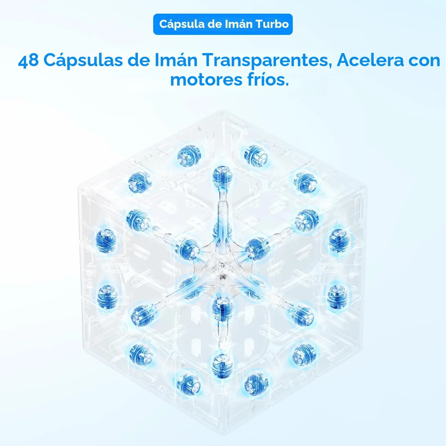 GAN 356ME Magnético Speed Cube de Edición Mejorada,Cubo Mágico 3x3 con 48 Imanes/GES Pro+/4 Niveles de Elasticidad,Profesional Original Iman-tado Cubo de Velocidad (Sin Pegatinas)