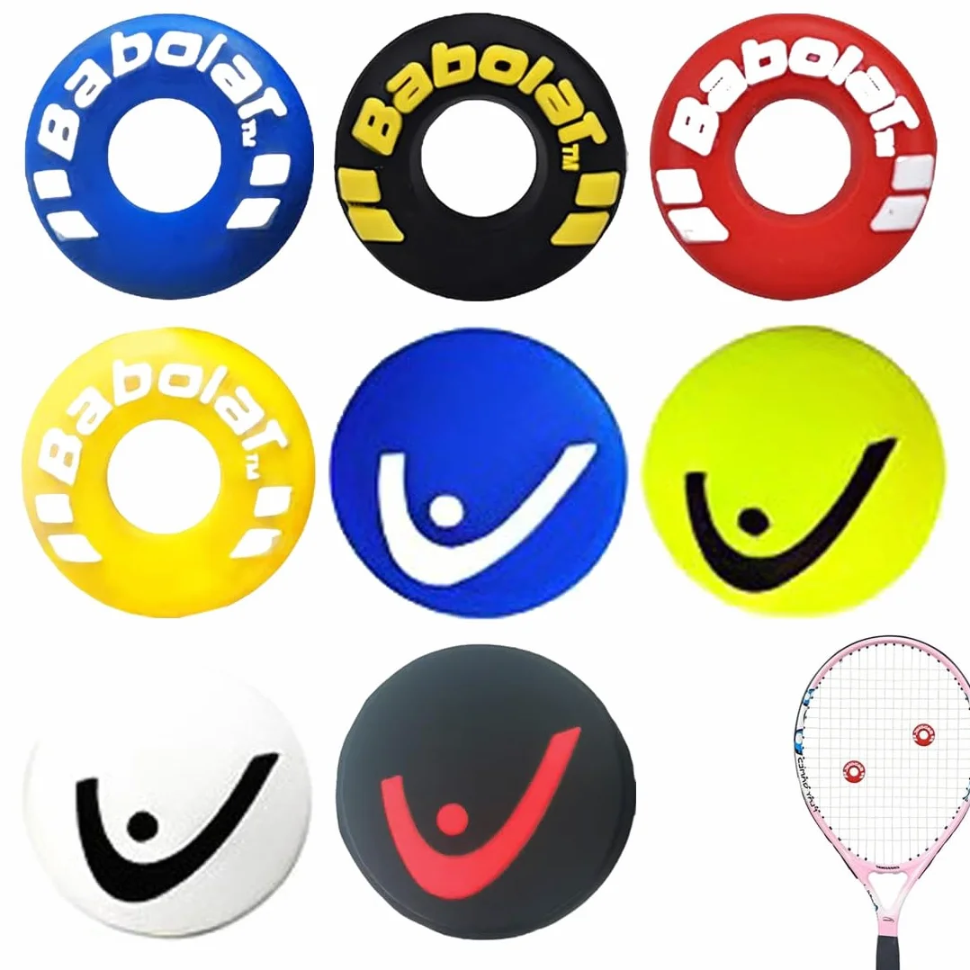SULIUDAJI 8 Piezas Amortiguador Raqueta Tenis Silicona Antivibrador Accesorios Tenis Bádminton Squash