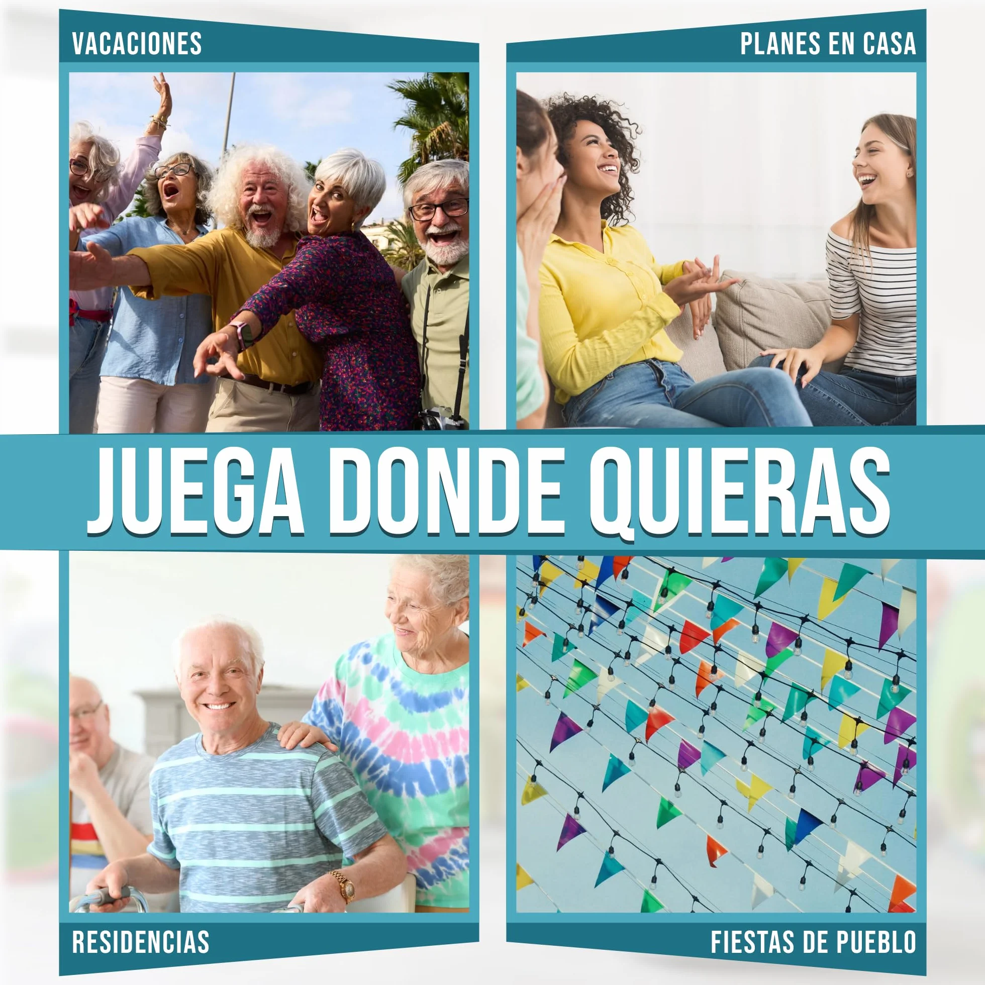 Cartones de Bingo Troquelados Reutilizables 90 Bolas – Serie Completa Numerada, Juego Tradicional para Eventos (Azul)