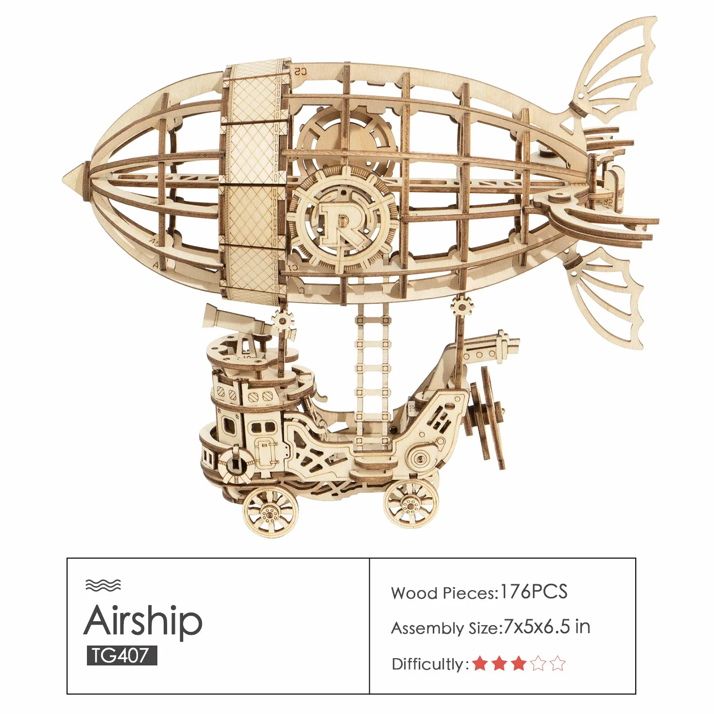 Rolife Puzzle 3D de Madera Kit de Maquetas Madera Kits para Adultos (Airship)