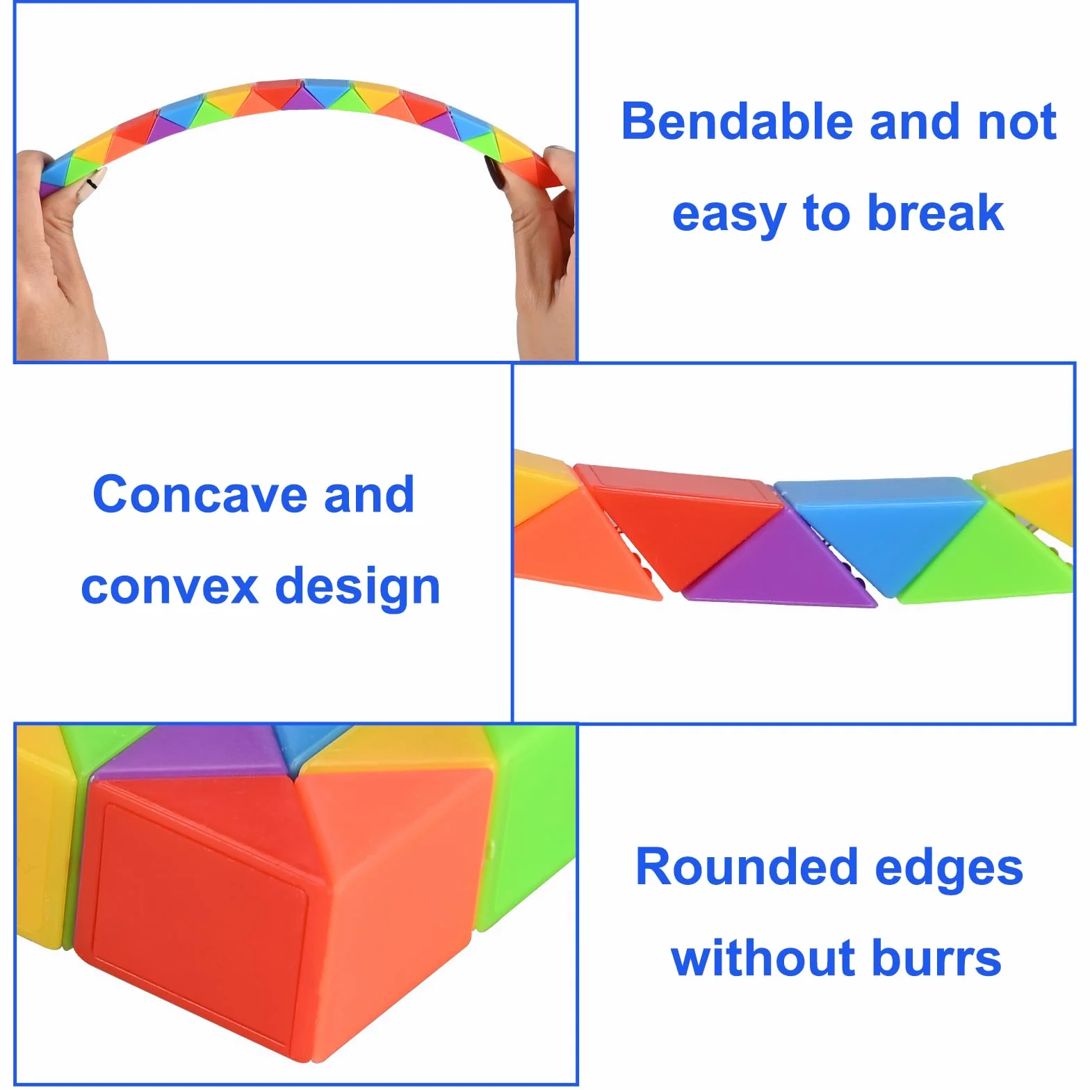 GOLDGE 15 paquetes de mini serpiente mágica de colores, 24 bloques Twistable arco iris cubo rompecabezas, gadgets cumpleaños para niños, creativos regalos de fin de fiesta de cumpleaños.