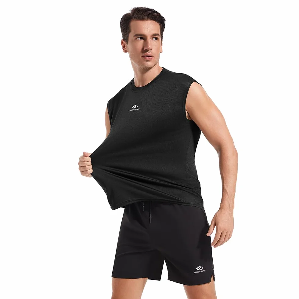Camiseta sin Mangas para Hombre Deportiva Culturismo Entrenamiento Gimnasio Fitness Correr