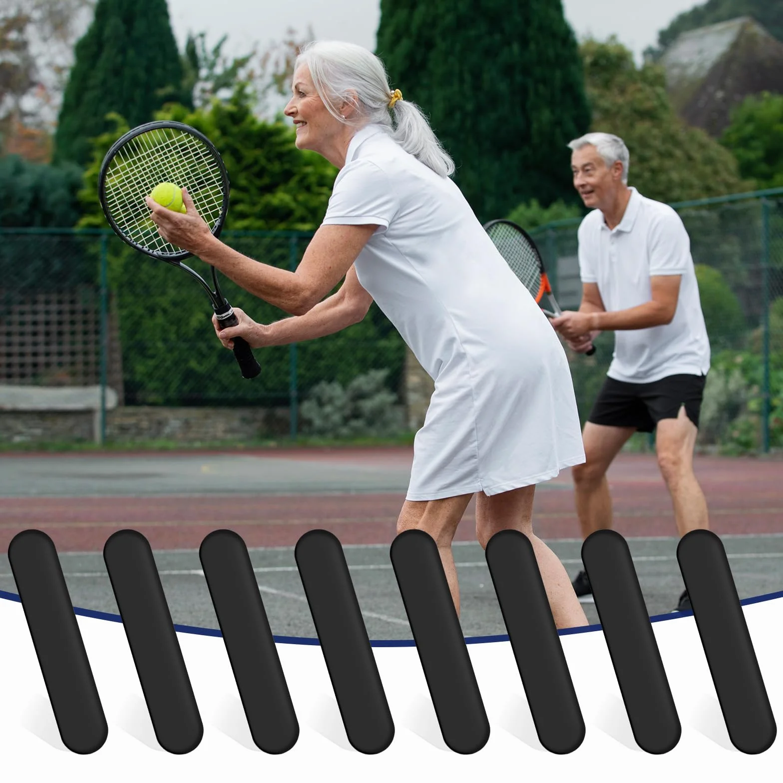 Qianyu 20 cintas adhesivas de pickleball de alto rendimiento para raqueta