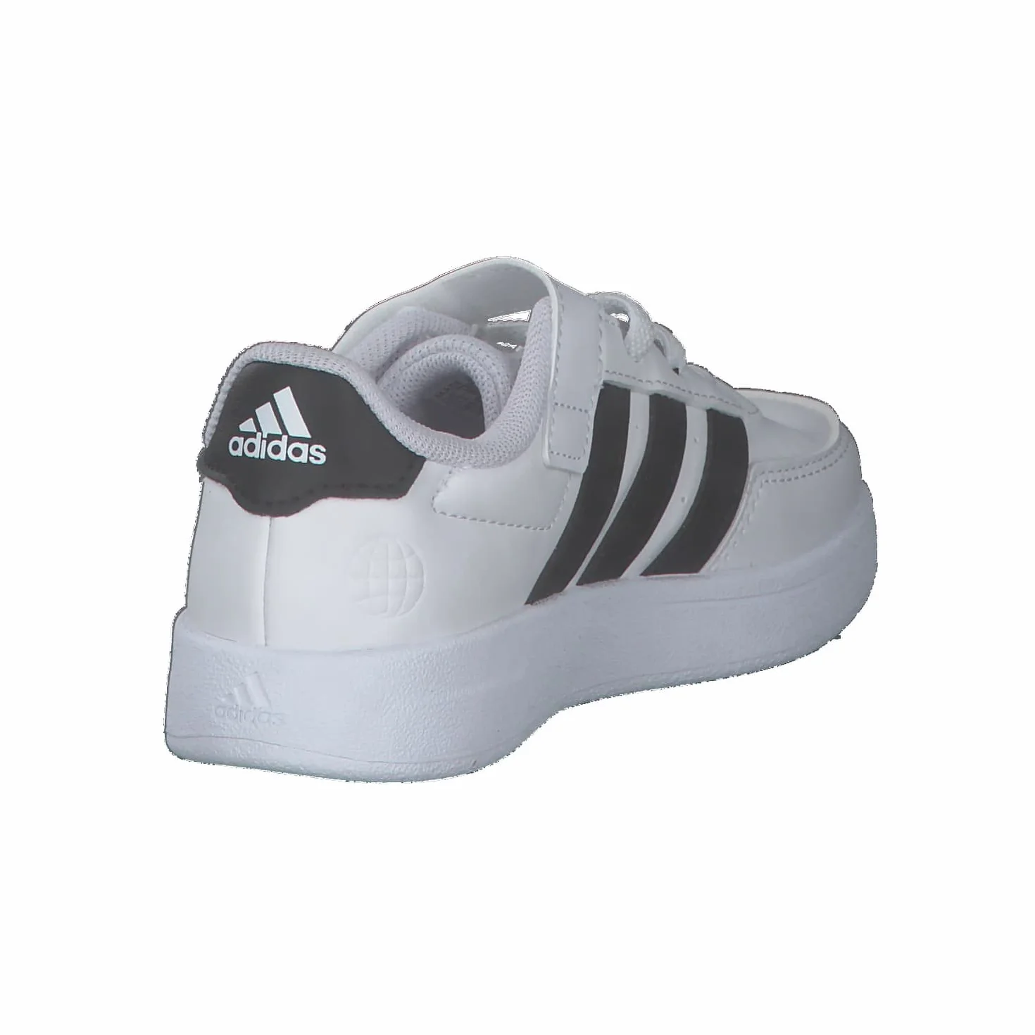 Adidas Breaknet Lifestyle Court Elastic Lace and Top Strap Shoes, Cloud white/core black, 31 EU
