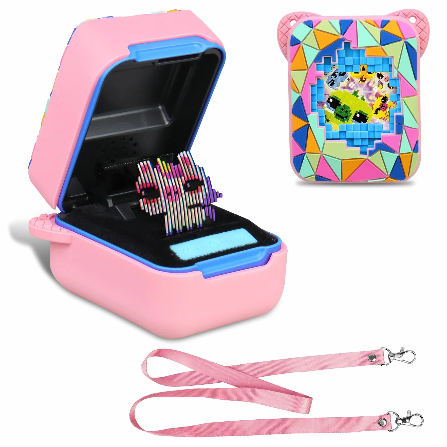 BOVKE Funda de Silicona para Bitzee Magicals con 20 Personajes, Protectora Mascota Digital, Rosa