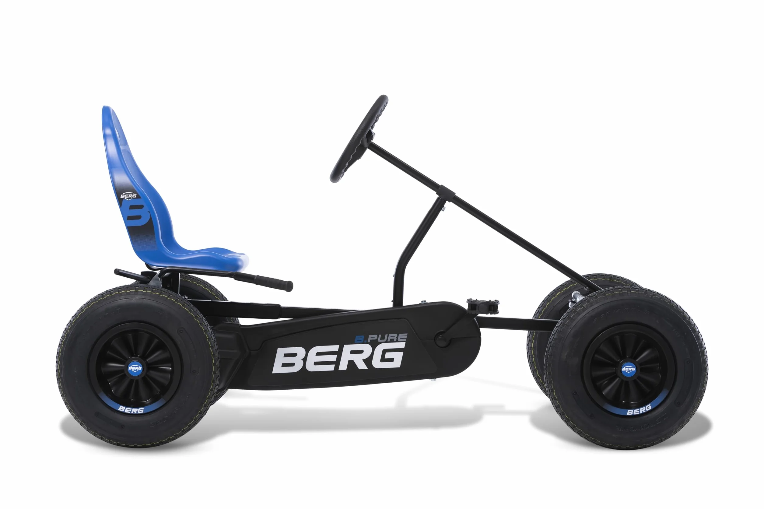 BERG Kart a Pedales XL B.Pure Blue BFR | Azul, a partir de 5 años, freno BFR (adelante, atrás, frenado), cuadro de acero resistente, asiento regulable