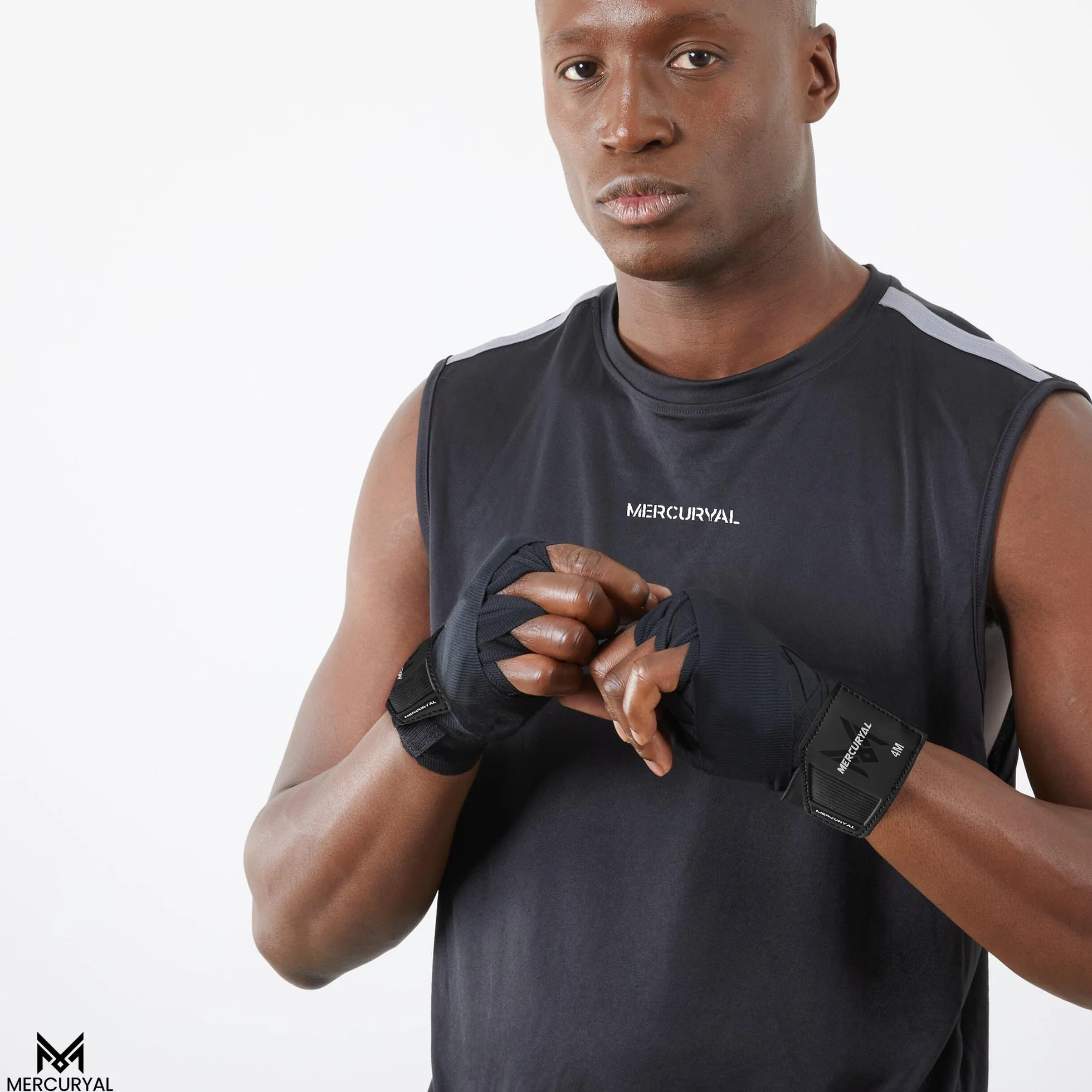 MERCURYAL Vendas Boxeo 4m para Proteger la Mano - Guantes Interiores - Cinta Boxeo - Hand Wraps Muay Thai MMA Kick Boxing