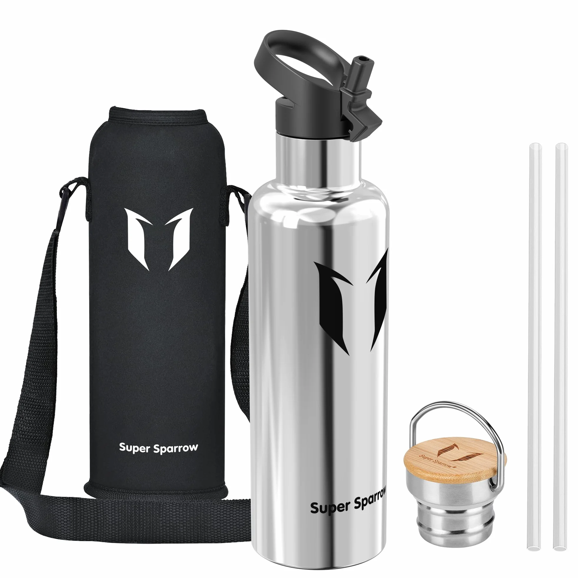Super Sparrow Botella Agua Acero Inoxidable 500ml 750ml 1L Termica Boca Estándar Sin BPA