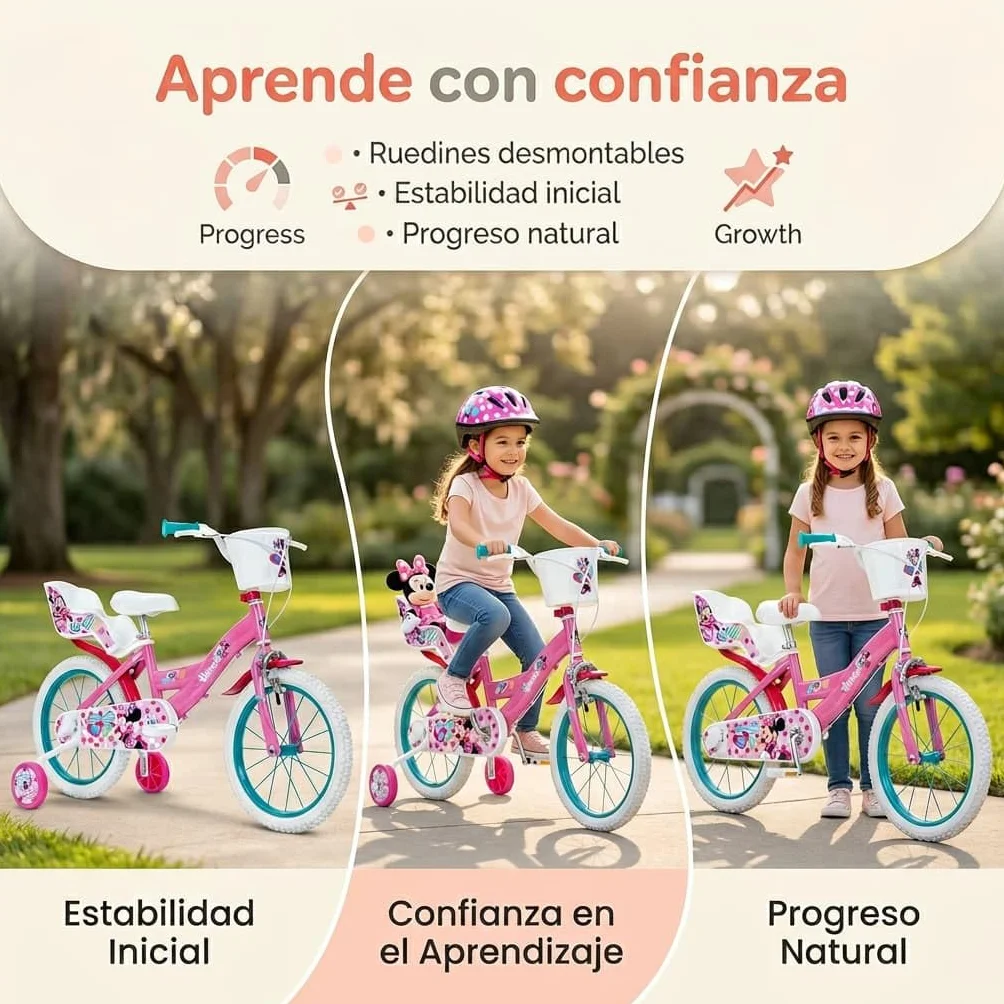 TOIMSA Bicicleta 16" Minnie Huffy 5/8 Años