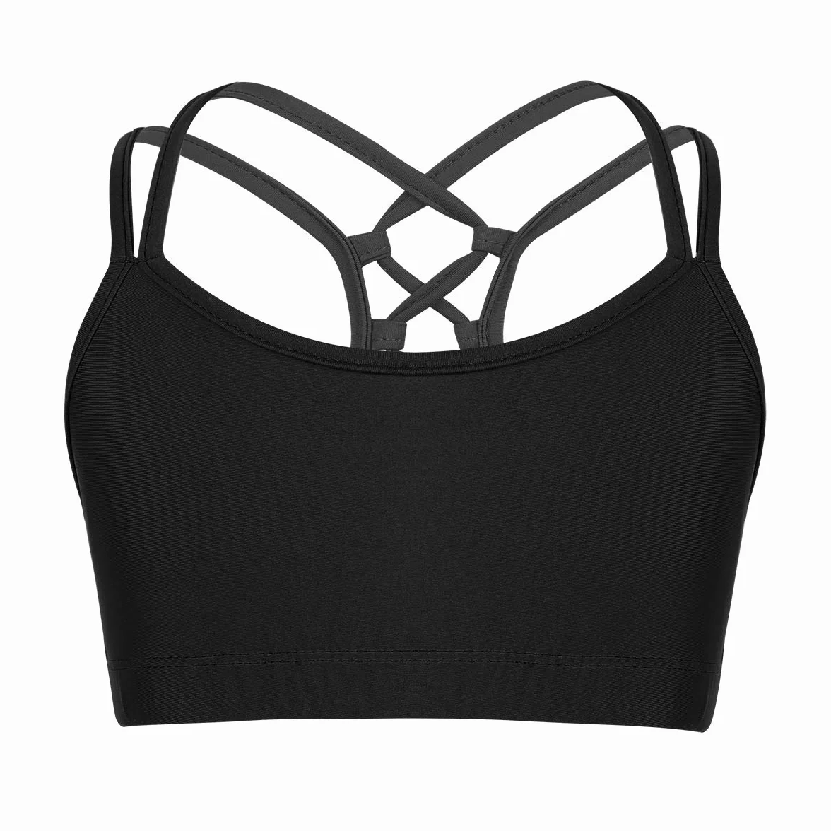 TiaoBug Tank Top de Tirantes Deporte para Niñas Danza Gimnasia Running Sujetador Deportivo Elástico Básico