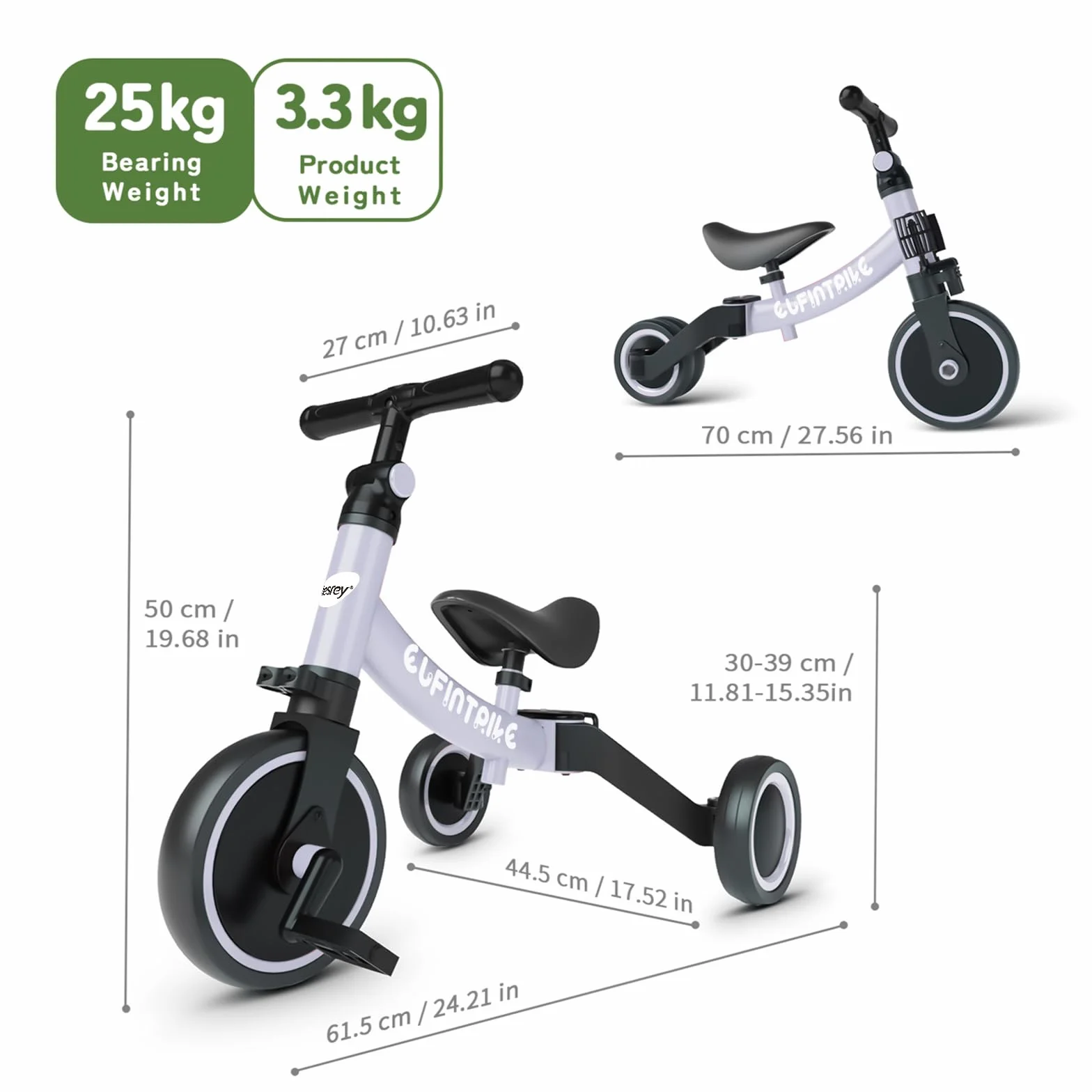 besrey Triciclos para Niños, 5 en 1 Una Bici Multifunción, Adecuado para niños de 1-4 años,Triciclo,Bicicleta,Carro de Equilibrio,Caminante, Altura del Asiento Regulable