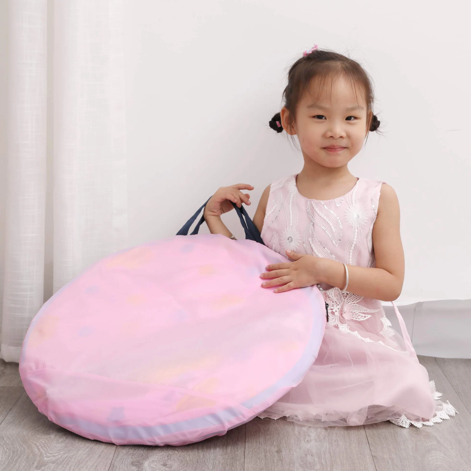 Carpa para niños,con Luces de Estrellas Castillo,Tienda para Niños, Playhouse Toy para Juegos de Interior y Exterior,Navidad & Cumpleaños Regalos para Niños Chico Niña (Rosa Luna)