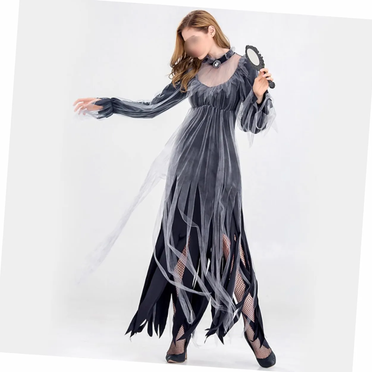 2 Piezas traje para cosplay vestido cosplay vestidos de gala vampiro Ideal para disfraces de Halloween traje de para el rendimiento vestido de disfraz de bruja para adultos