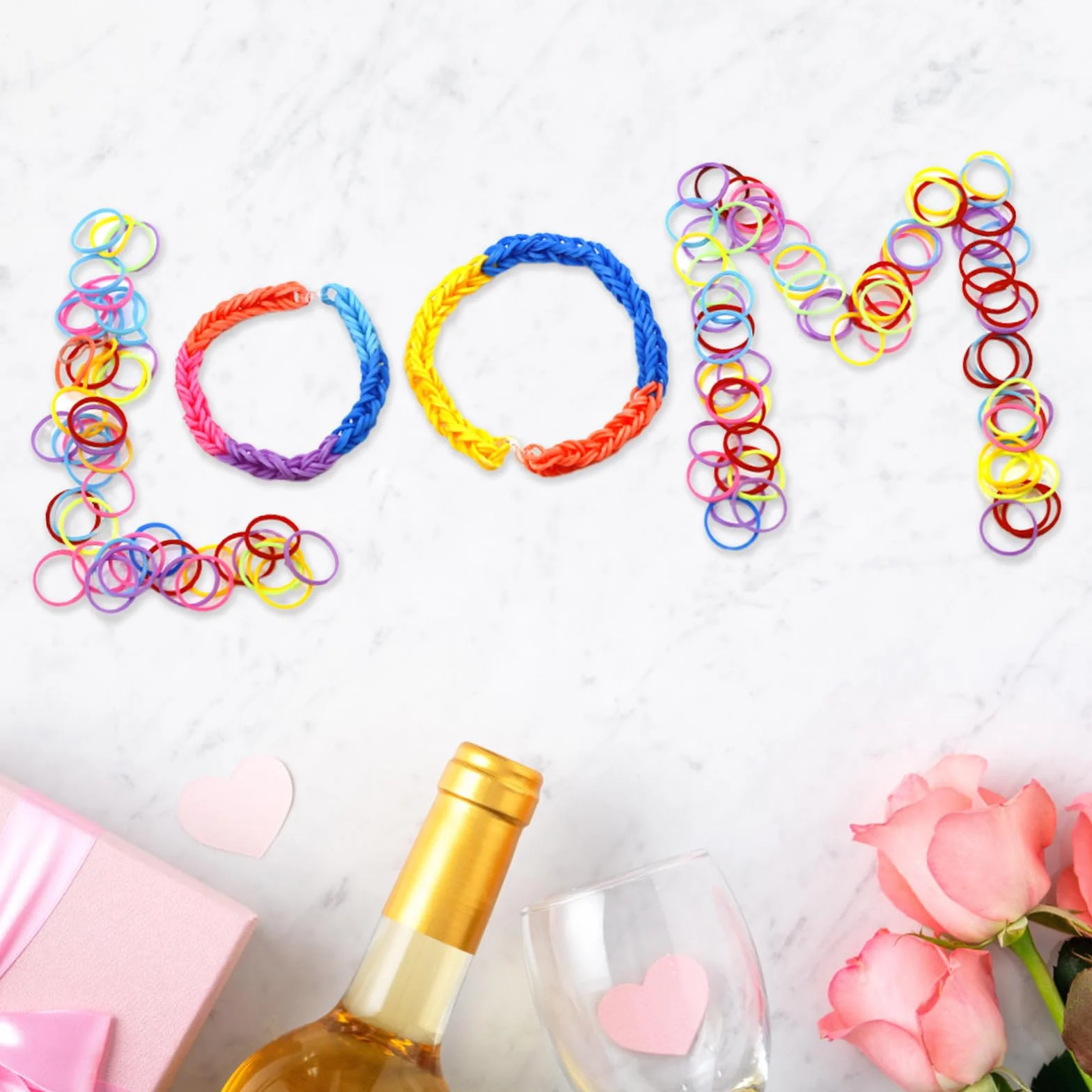 Gomas Para Hacer Pulseras Jsdoin 2700+ 40 Rejilla Gomas Elásticas Plásticas kit 30 Colores para Niños de Anillos y Collares de Bricolaje goma de telar con clips, cuentas y otros accesorios