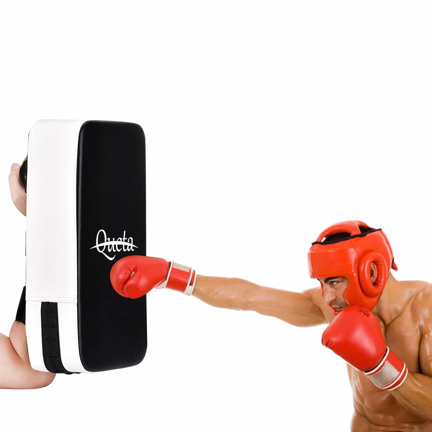 Almohadillas de impacto de piel sintética para kickboxing, boxeo tailandés, karate, UFC y MMA (2 unidades)