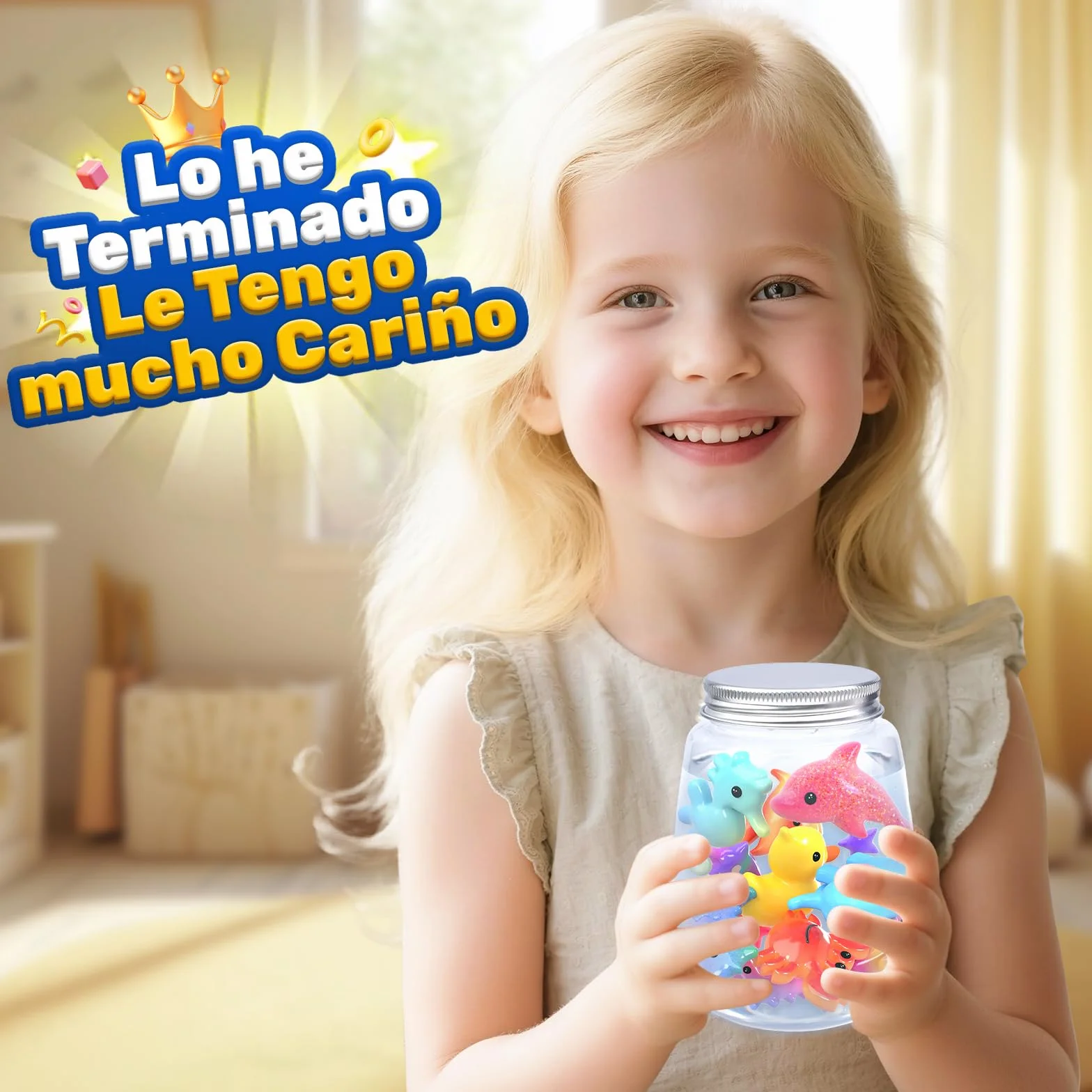 Coodoo Aqua Gelz Set, Juguete de Gel de Agua Mágico DIY, Juego de Gel Mágico con 10 Colores y 8 Moldes, Creativo Manualidades Niños, Juguetes Juegos Kit Pintura Regalo para Niños Niñas 3 4 5 6 Años