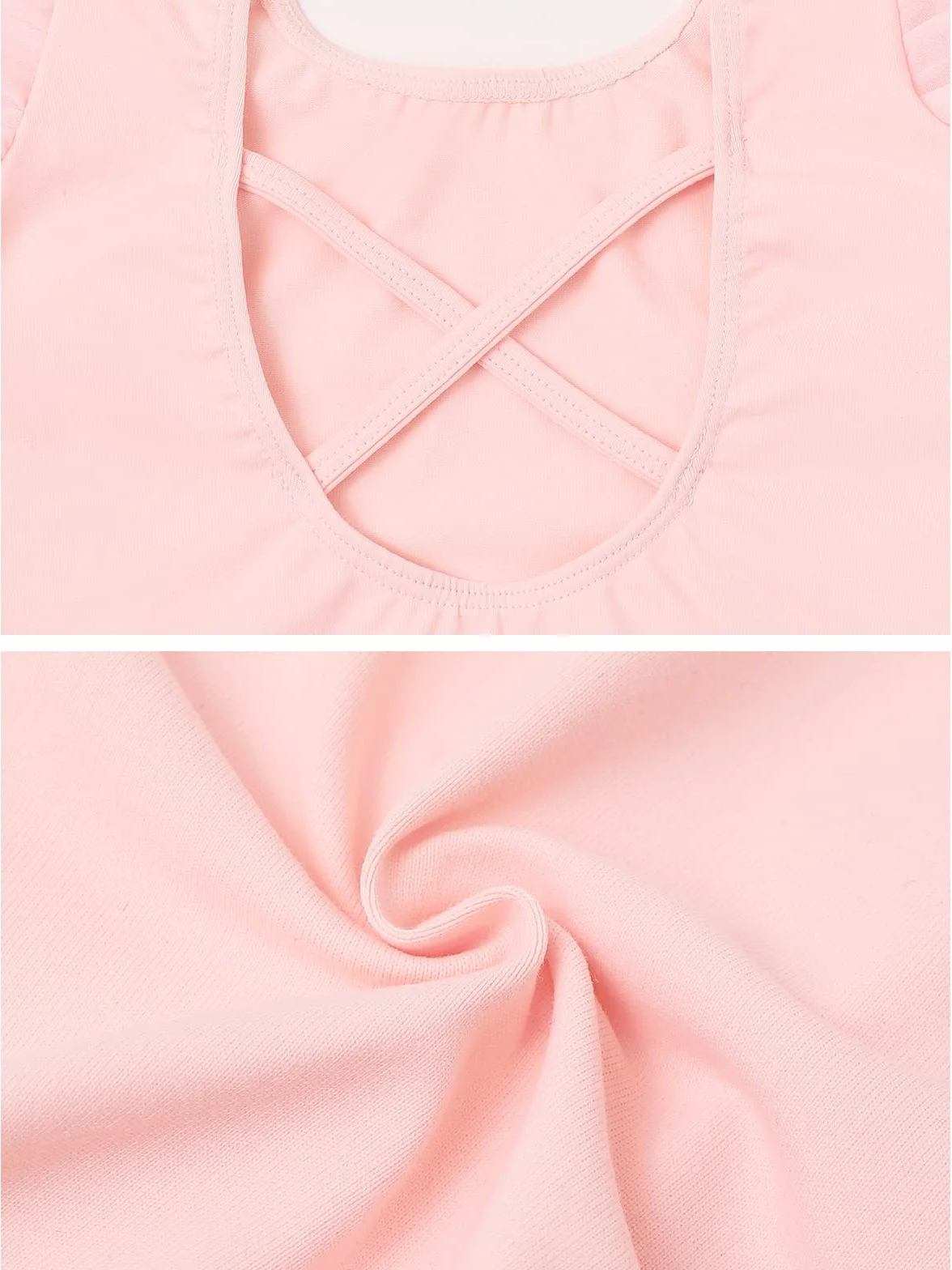 Maillot Ballet Niña Leotardo Danza Manga de Soplo 3-12 Años