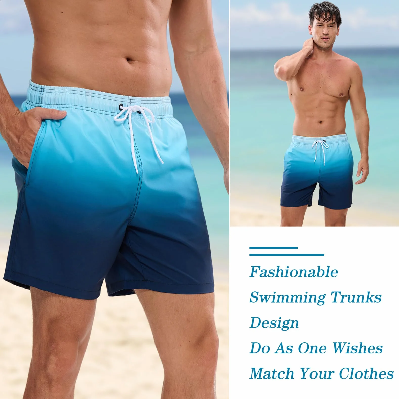 Bañador Hombre Secado Rápido Impermeable Largo Traje Baño Natación Piscina Corto Pantalones Verano Shorts Playa Arena Deportes