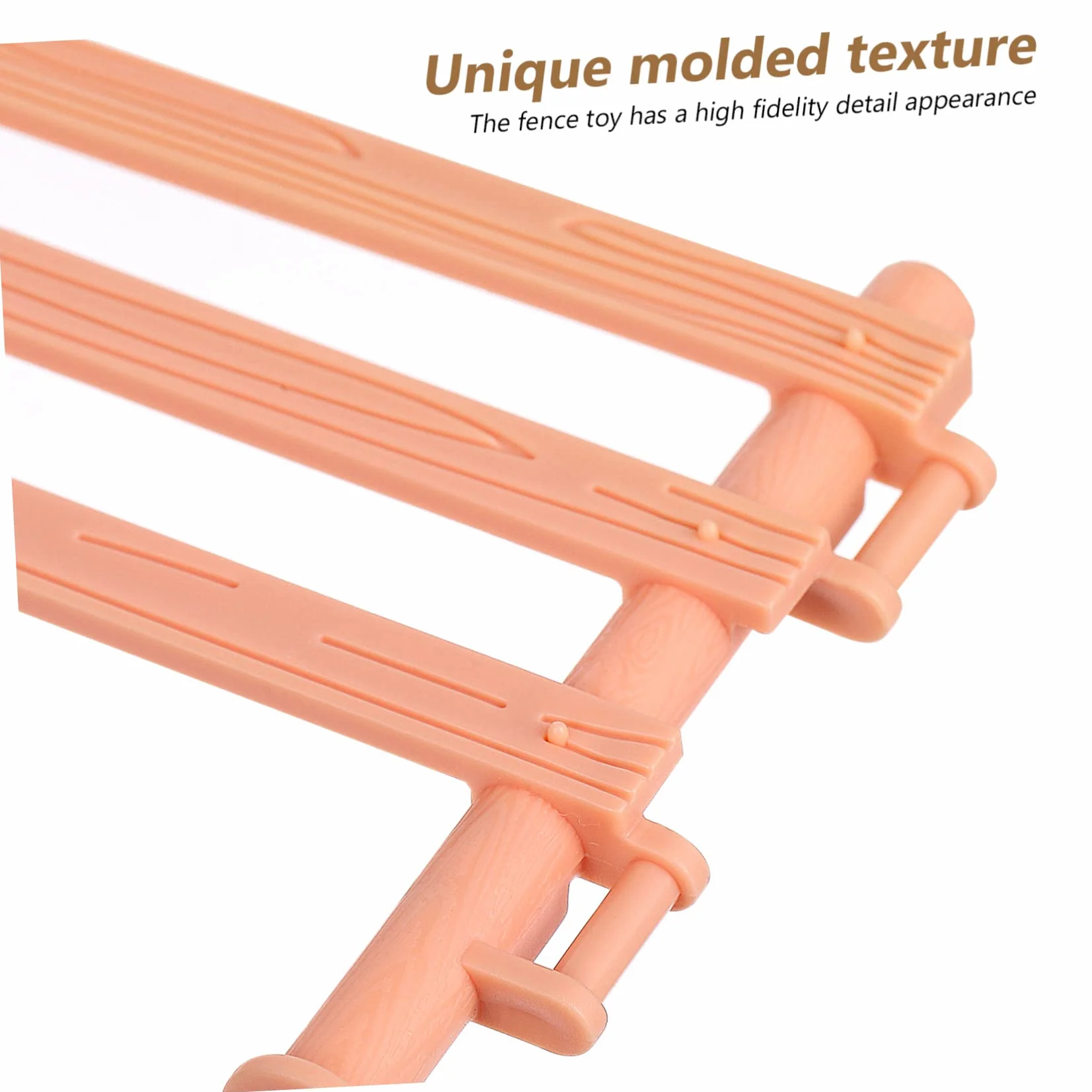 ibasenice Vallas De Juguete para Granja 50 Piezas Beige para Niños Set De Paneles Puntales para Establo y Figuras Animales Juego Creativo y Educativo