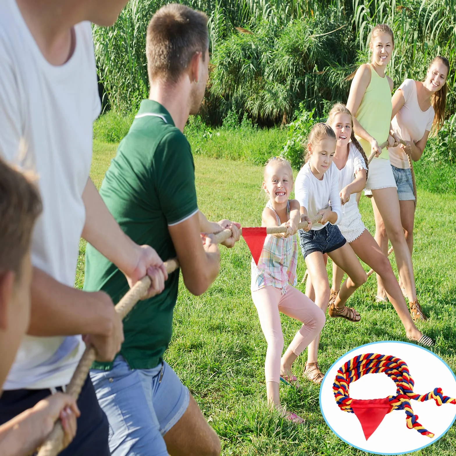 Tug of War Rope 60 pies Juegos de patio al aire libre para niños y adultos