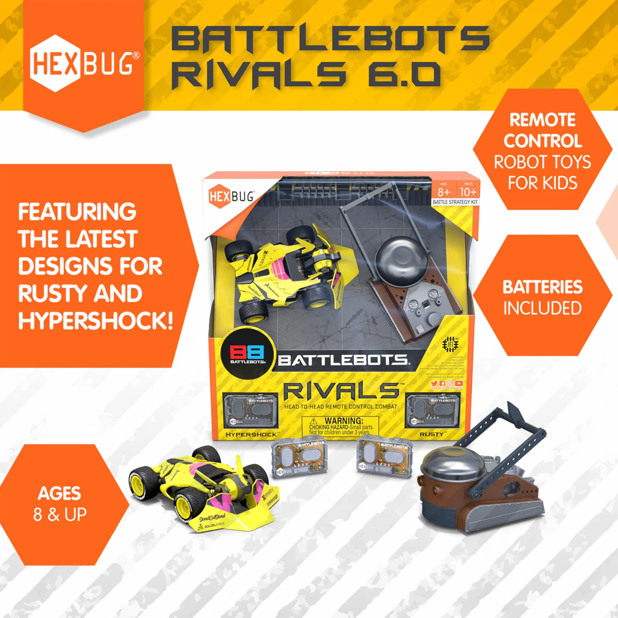 HEXBUG BattleBots Rivals Rusty and Hypershock