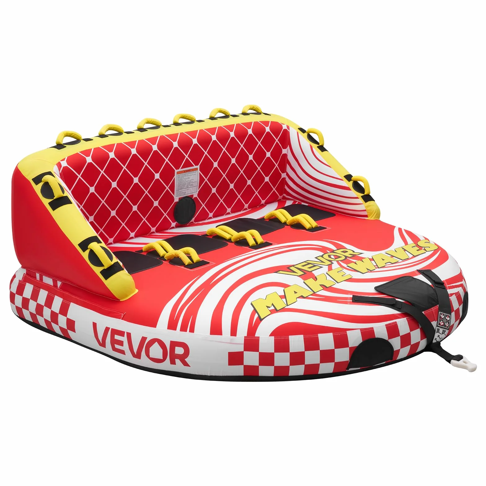 VEVOR Flotador de Arrastre Inflable 4 Personas 219x206 cm 308 kg para Deportes Acuáticos