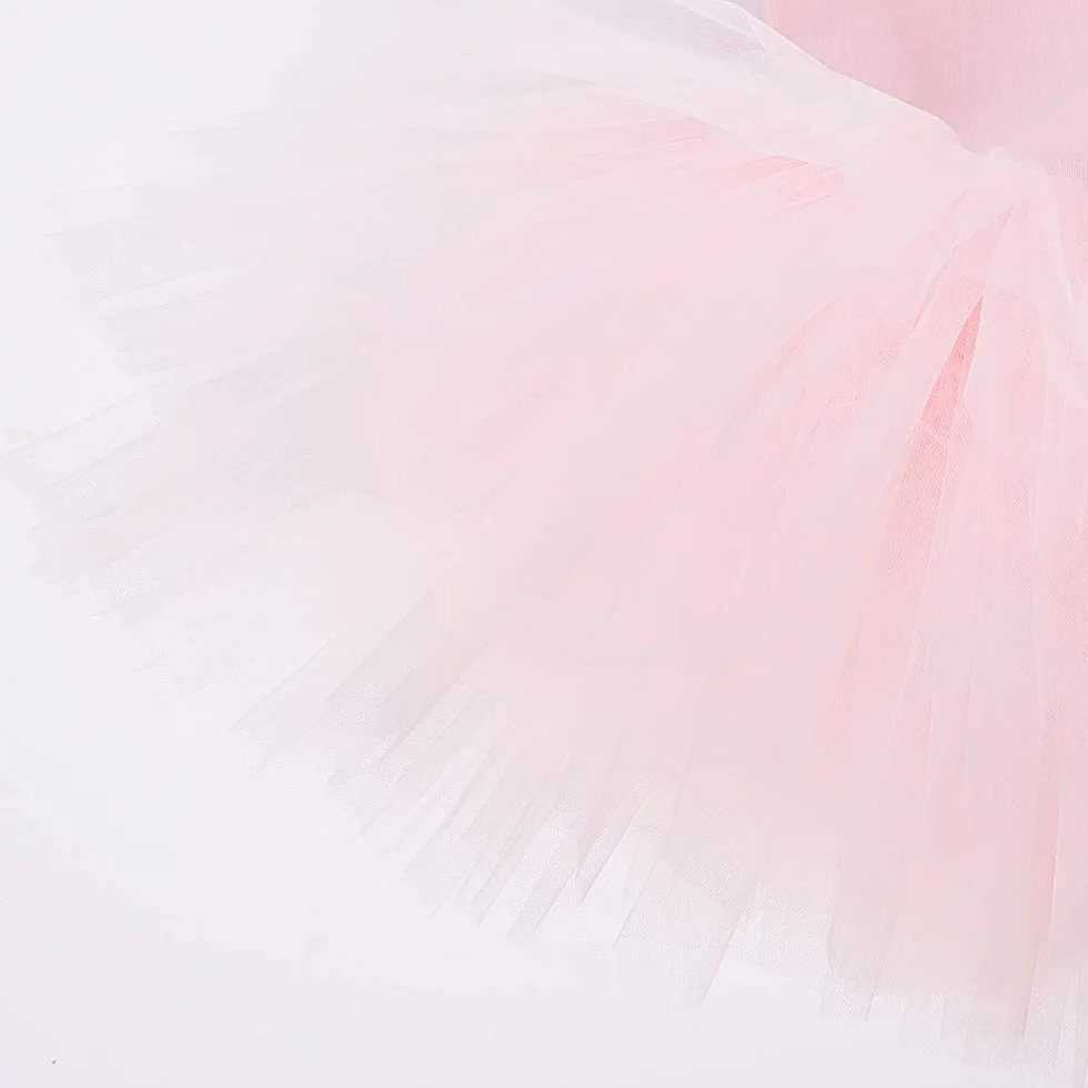 Bezioner Maillot de Danza Tutú Vestido de Ballet Algodón Manga Corta para Niña