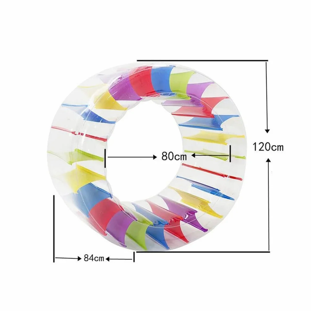 Rueda Inflable Gigante para Piscina Juguete Acuático Flotador de Agua Tubo Flotante para Niños y Adultos PVC Resistente Adecuada para Piscina Jardín, Estilo a 120x84x80cm