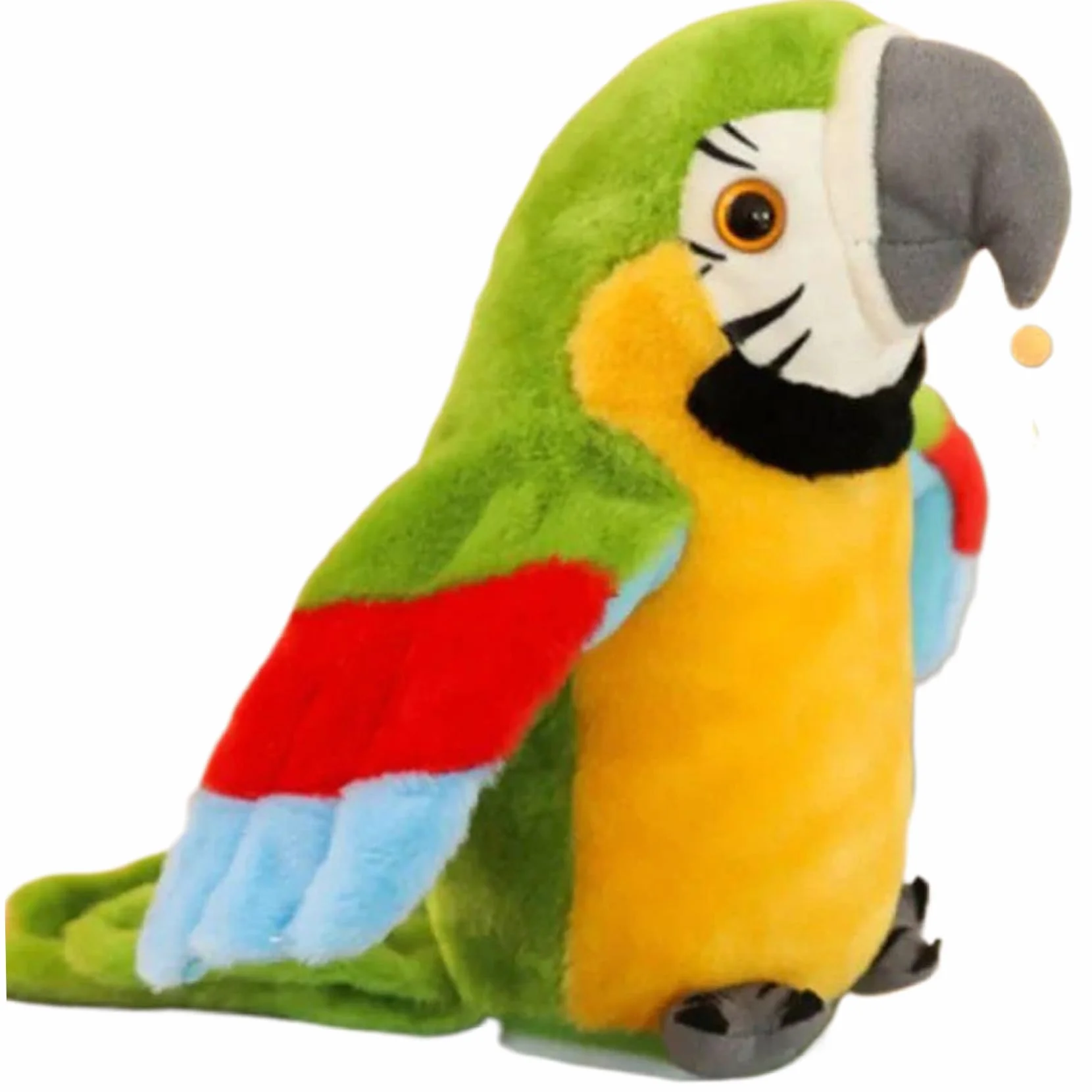 Loro parlante Que Repite lo Que Dices, Peluche electrónico con Forma de pájaro Mueve Las alas, Ideal para niños y niñas, Color Verde.