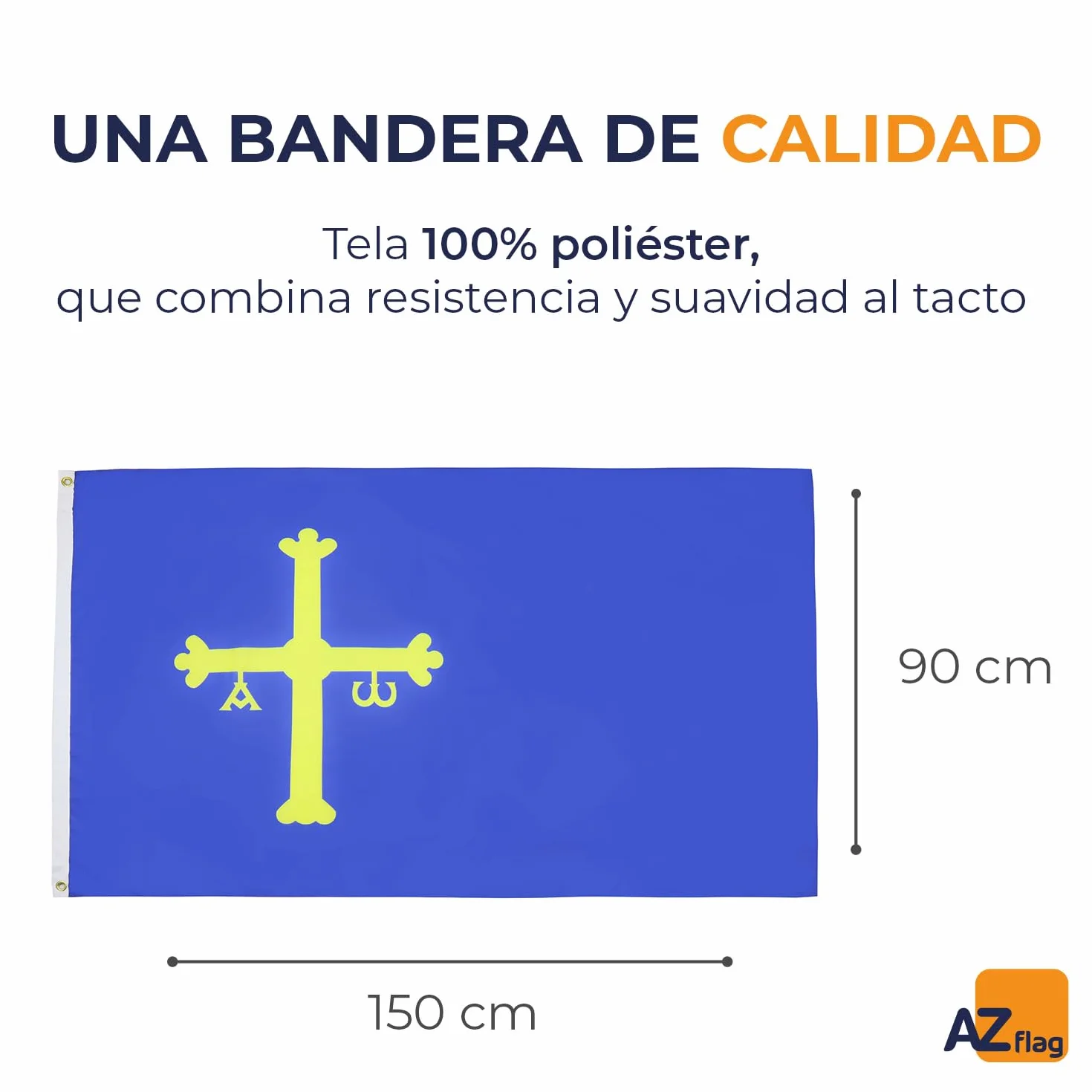 AZ FLAG Bandera Del Principado de Asturias 150 x 90 cm