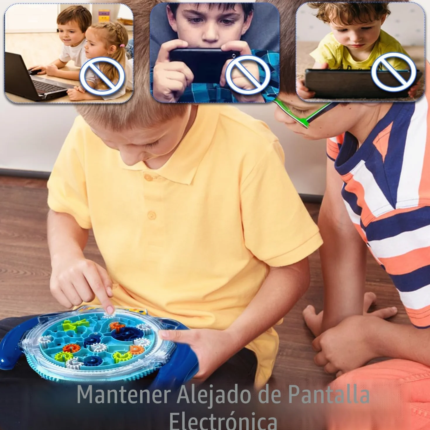 JRD&BS WINL Juego de rompecabezas laberinto 3D para niños y adultos, juguetes educativos para niños y niñas, regalo para niños, tablero de laberinto de gravedad, juguete IQ (azul)