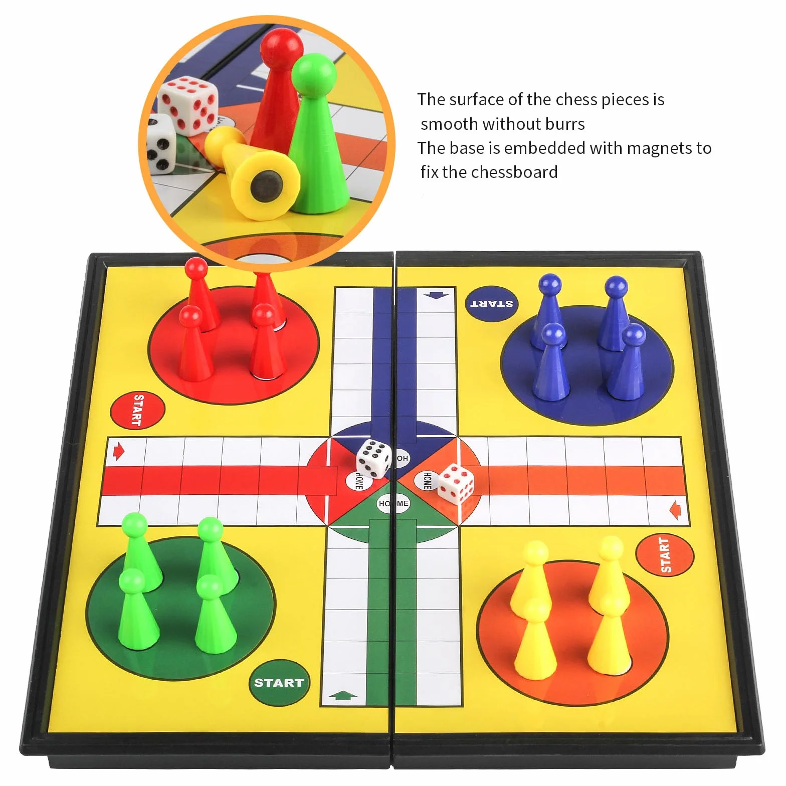 Ludo Magnético Ajedrez Volador Juego de Mesa para Niños Viaje Portátil