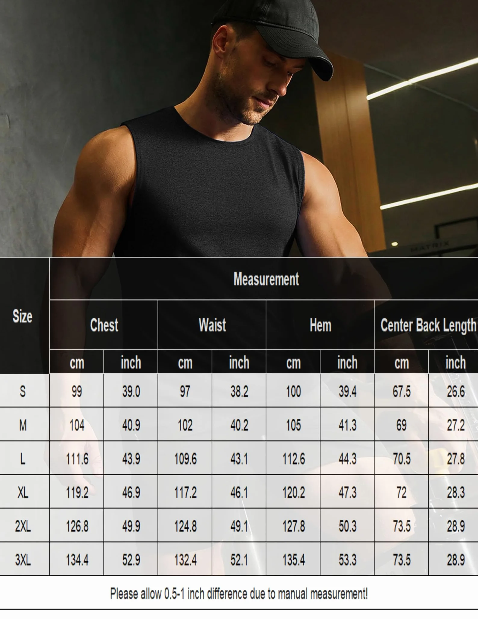 COOFANDY Camiseta Tirante Hombre Deportiva Fitness Secado Rápido Gimnasio Muscular Verano