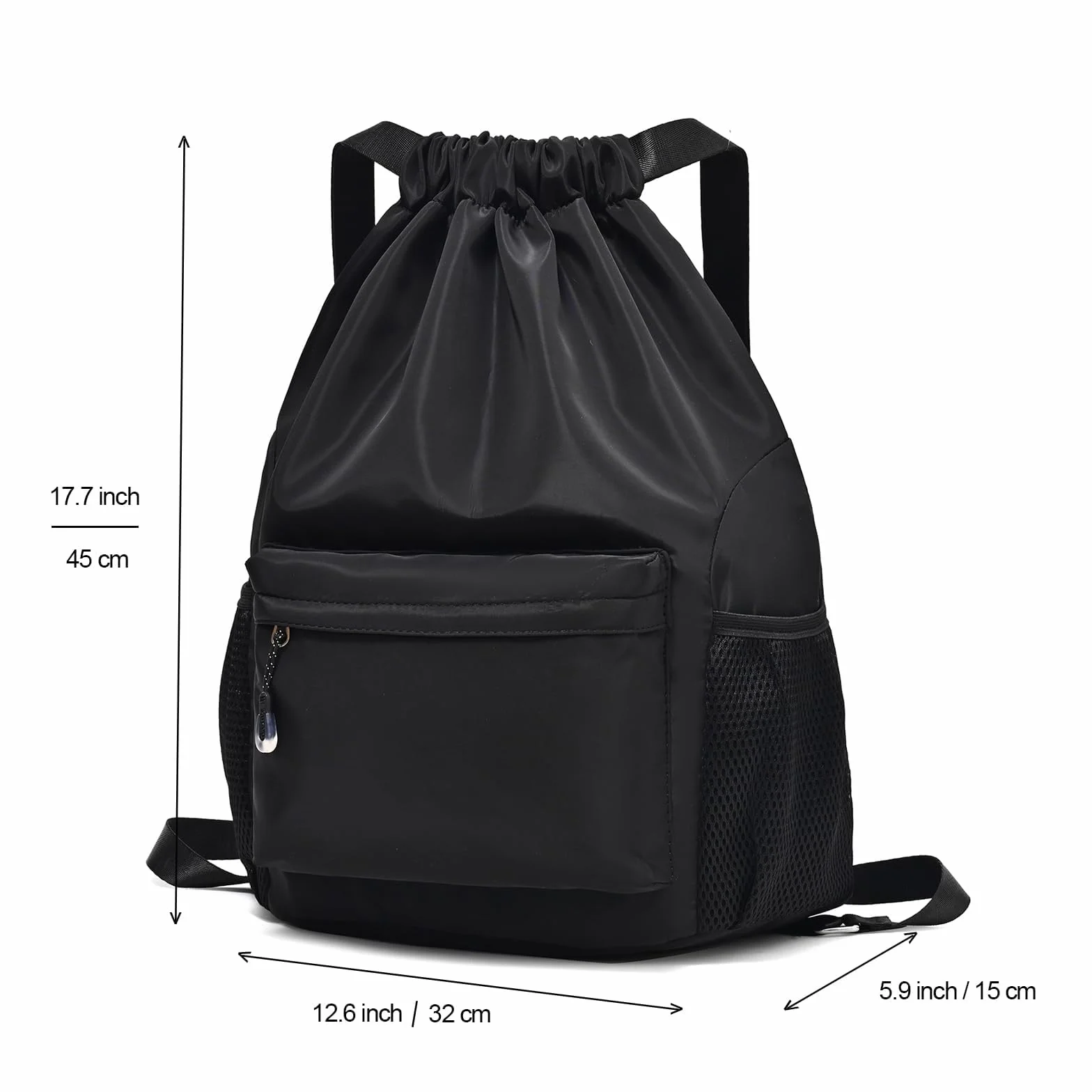 Mochila Deportiva Impermeable 20L Negro Unisex Viaje